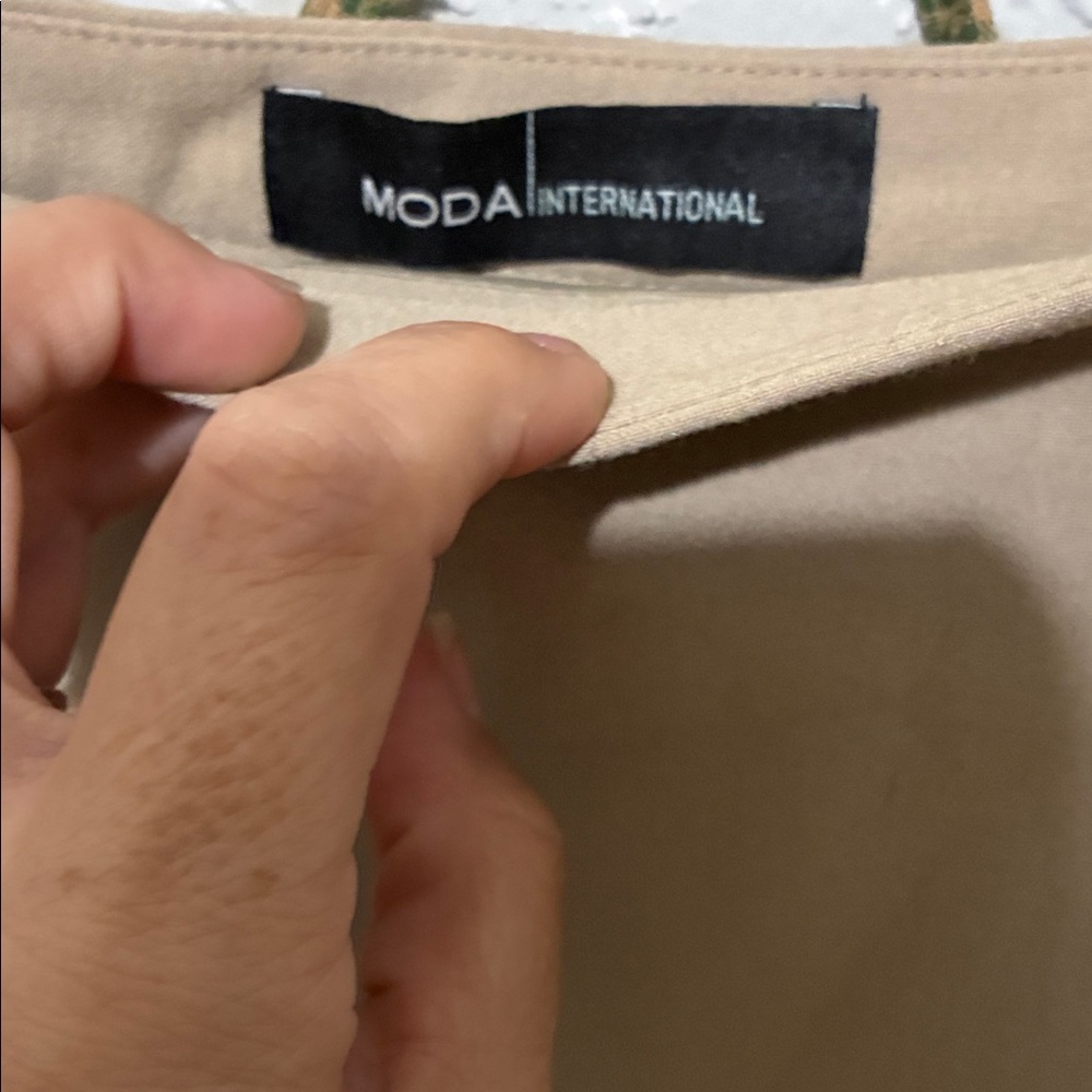 Moda International Beige A Line Skirt